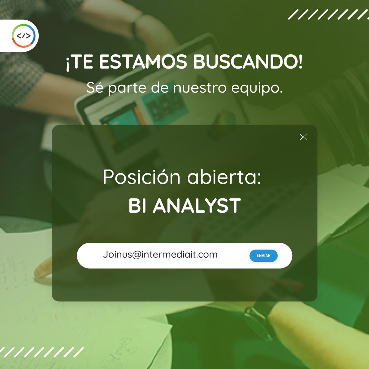 En Intermedia IT estamos buscando un Analista de BI apasionado y motivado para unirse a nuestro equipo. Si te encanta trabajar con datos y quieres hacer una diferencia, ¡esta oportunidad es para ti! 🚀