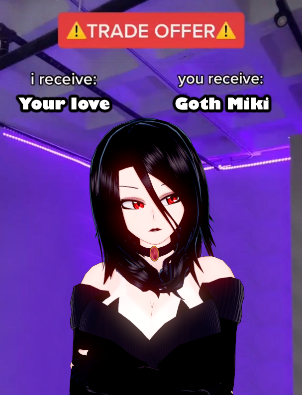 Miki_Yamada_'s tweet photo. I heard you like goth mommys?

#Vtuber #ENVtubers https://t.co/daqtmL9ROF