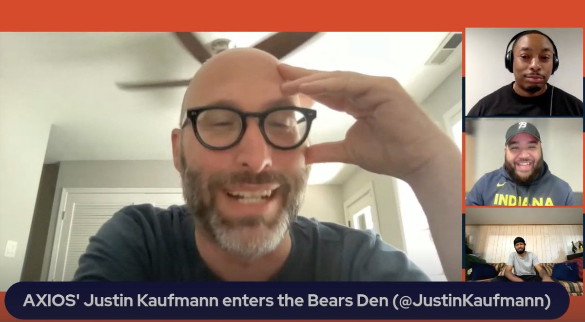 WARRmedia's tweet photo. @saul_r26, @BadMan_Tanksley and @WhatGaveSaid break down the Bears' stadium conundrum, Hard Knocks, and more with AXIOS' @JustinKaufmann 

The Bears Den
Tonight @ 6:30PM

Link: https://t.co/erBWQqCEUf https://t.co/RCVRznhb4t