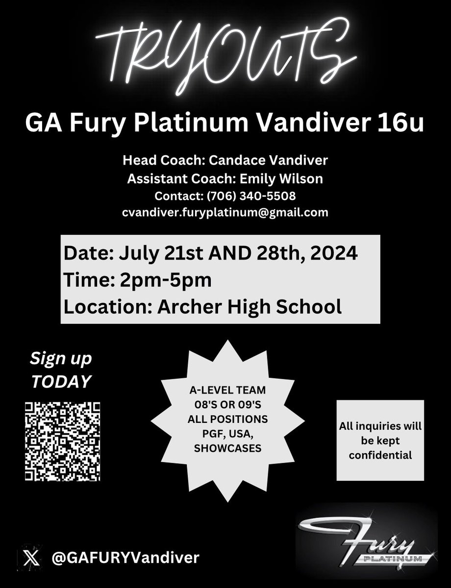 It’s that time again. Don’t miss out of being part of something special. Great girls and great parents!