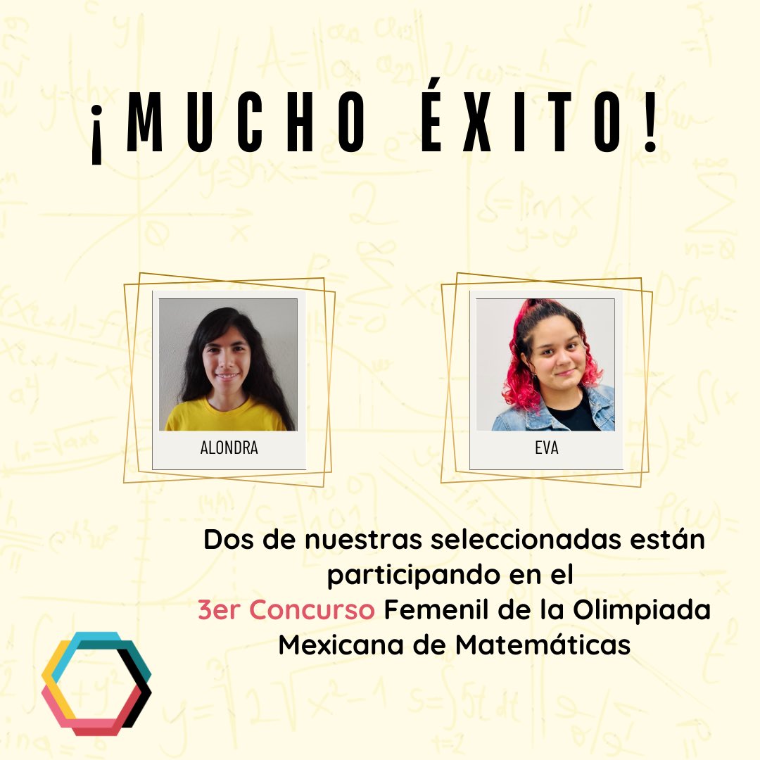 ofmi_omegaup's tweet photo. ✨¡Les deseamos mucho éxito Alondra y Eva! ✨ 🥳

#OFMI #OMM https://t.co/qEqD6BPSBh