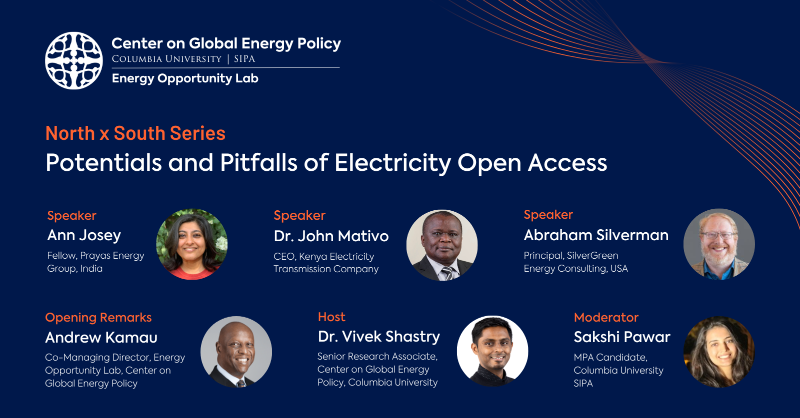 ColumbiaUEnergy's tweet photo. ποΈ June 20
Discover how the US and India navigate open access rules and learn how Kenya, South Africa, and others can leapfrog challenges in our #EnergyOpportunityLab North x South Series webinarβwhere global experts meet for groundbreaking energy dialogues.
Register now π