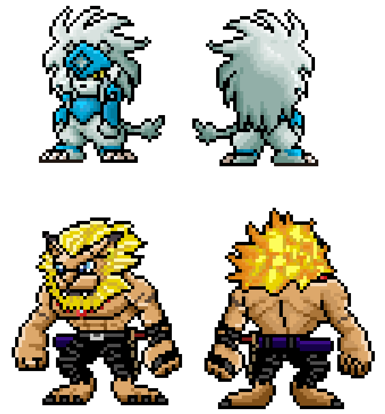 otro_jorch's tweet photo. Spadamon &amp; Leomon

#Spadamon #Leomon #VITALBRACELET #pixelart #DigimonStoryOlympusXII #fanart #デジモン #fangame

At first, Elecmon was going to be Leomon's child level. But Spadamon fits so well... https://t.co/QgQKzLH6iC