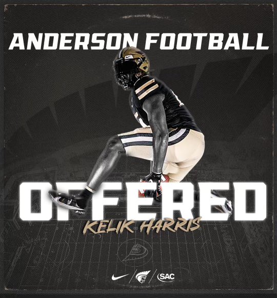 KelikHarris1's tweet photo. #AGTG✝️ Blessed to receive an offer from Anderson University https://t.co/mvegRLOdlP