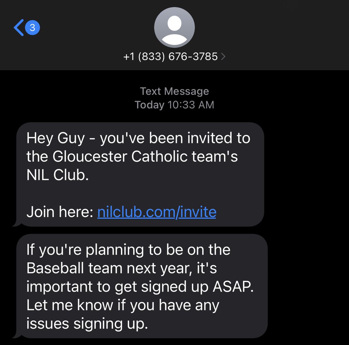 Received the same thing. Do not click on links