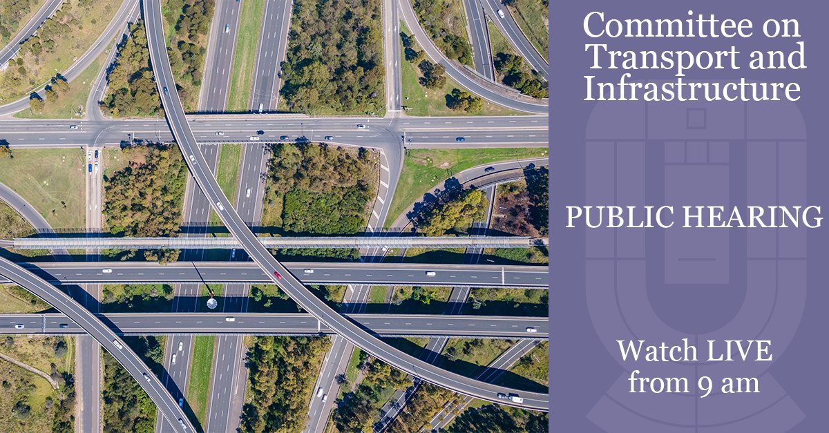 Join us at 9 am as we livestream a public hearing as part of a parliamentary inquiry into critical transport infrastructure supporting the Western Sydney International Airport and Aerotropolis. 

More info: tinyurl.com/4nt72wn6