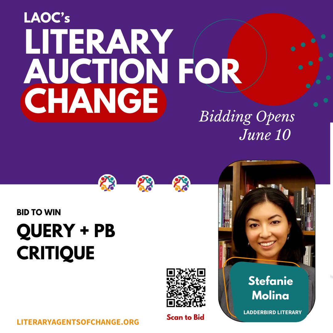 Stefanie (Stevie) Molina-Santos (@agentstefanie) on Twitter photo Check out the Literary Auction for Change to bid on my critique and a ton of other amazing items including ARCs, AMAs and even a boxed set! Your $ will support <a href="/litagtsofchange/">Literary Agents of Change</a> 's recruitment and retention of diverse literary agents = more diverse books 🩷givebutter.com/c/MsVK8X/aucti… Check out the Literary Auction for Change to bid on my critique and a ton of other amazing items including ARCs, AMAs and even a boxed set! Your $ will support <a href="/litagtsofchange/">Literary Agents of Change</a> 's recruitment and retention of diverse literary agents = more diverse books 🩷givebutter.com/c/MsVK8X/aucti…