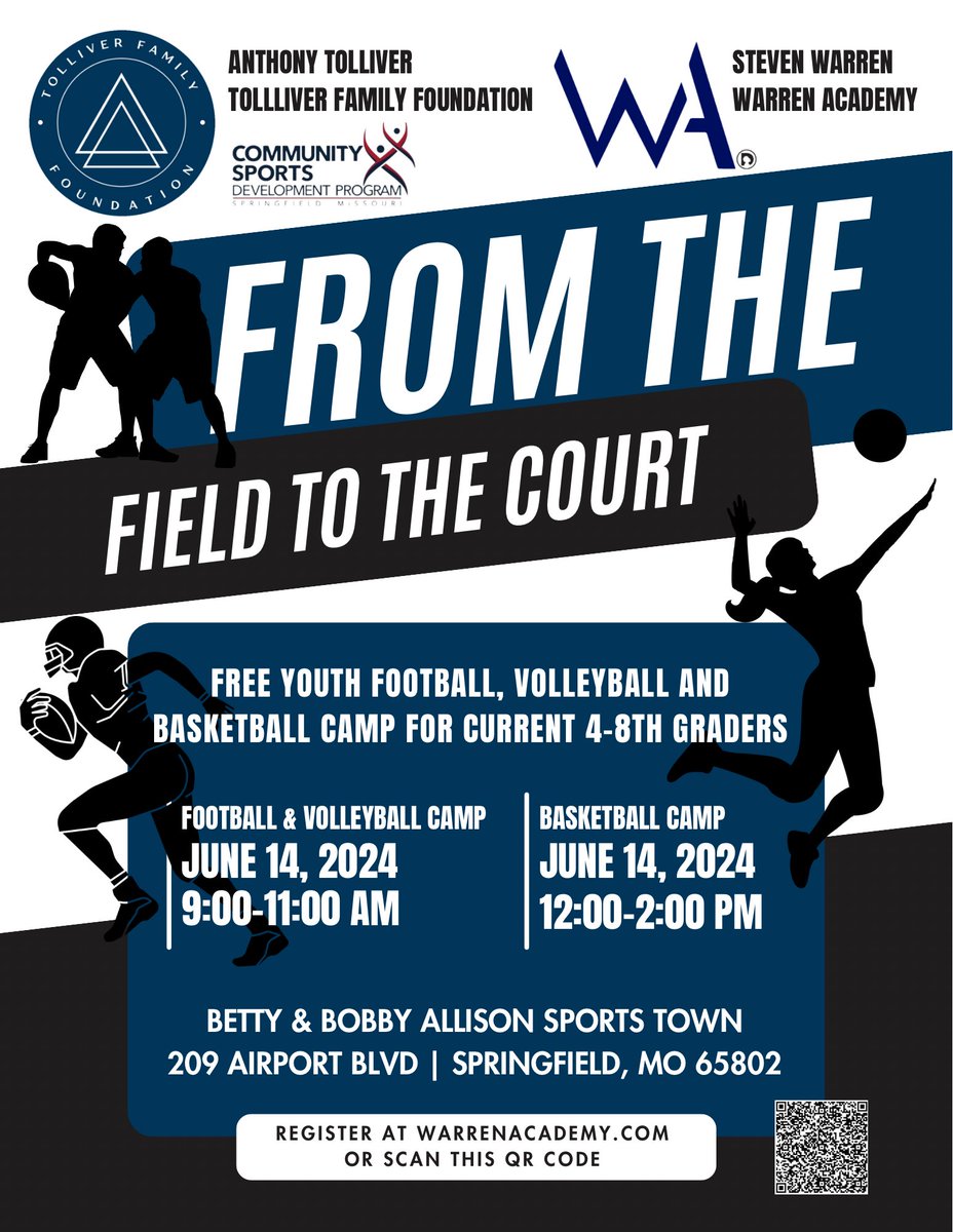 Steve_Warren96's tweet photo. Don’t forget to sign up for our camp this Friday in Springfield!
Register at https://t.co/IZSL1xbQOF
#FieldtoCourt #springfieldmo #Home https://t.co/vXjpK52iUV