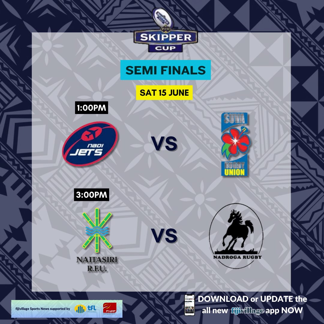 fijivillage's tweet image. 📢 #SkipperCup 🏆 Semis!
#SportsNews📰