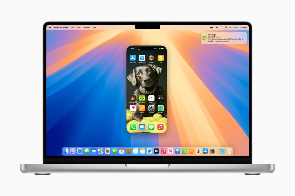 Loving this new feature for Mac! If your iPhone isn’t handy, you’ll be able to mirror it onto your desktop with macOS Sequoia–coming later this year!