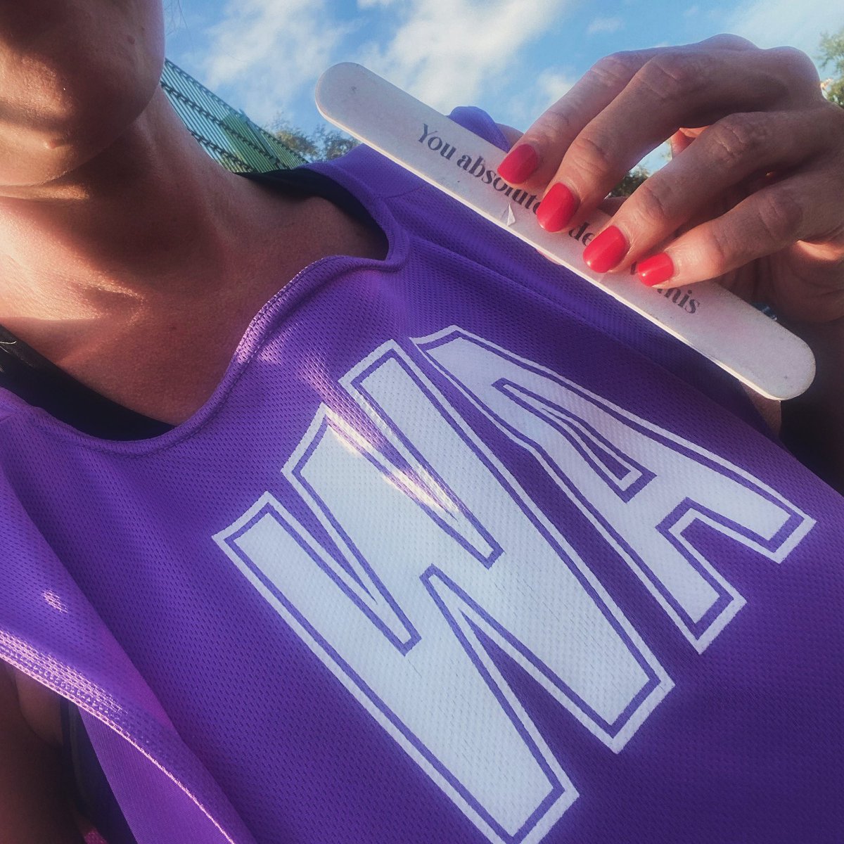 The struggle is real for us netballers that value our nails….!! Mega file on way to the court tonight!x