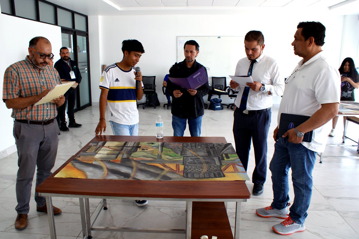 UPPachuca's tweet photo. UPP fue sede del concurso de murales con gis, organizado en el marco del Primer Encuentro Regional, Deportivo y Cultural 

Celebramos la creatividad e ingenio de las y los participantes, quienes expresaron su preocupación e interés para atender los problemas de contaminación. https://t.co/W7ckquK1kq