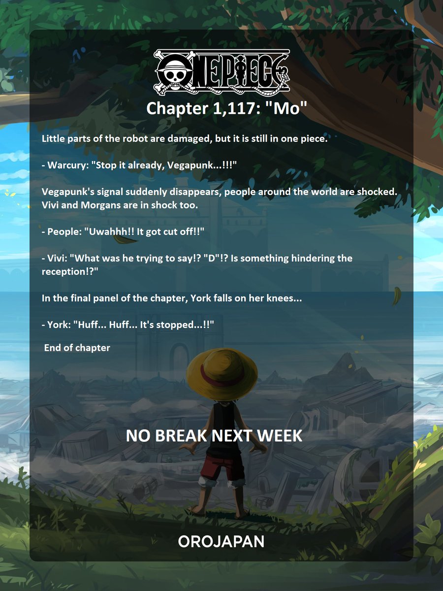 #ONEPIECE1117 
Chapter 1,117 full text spoilers.