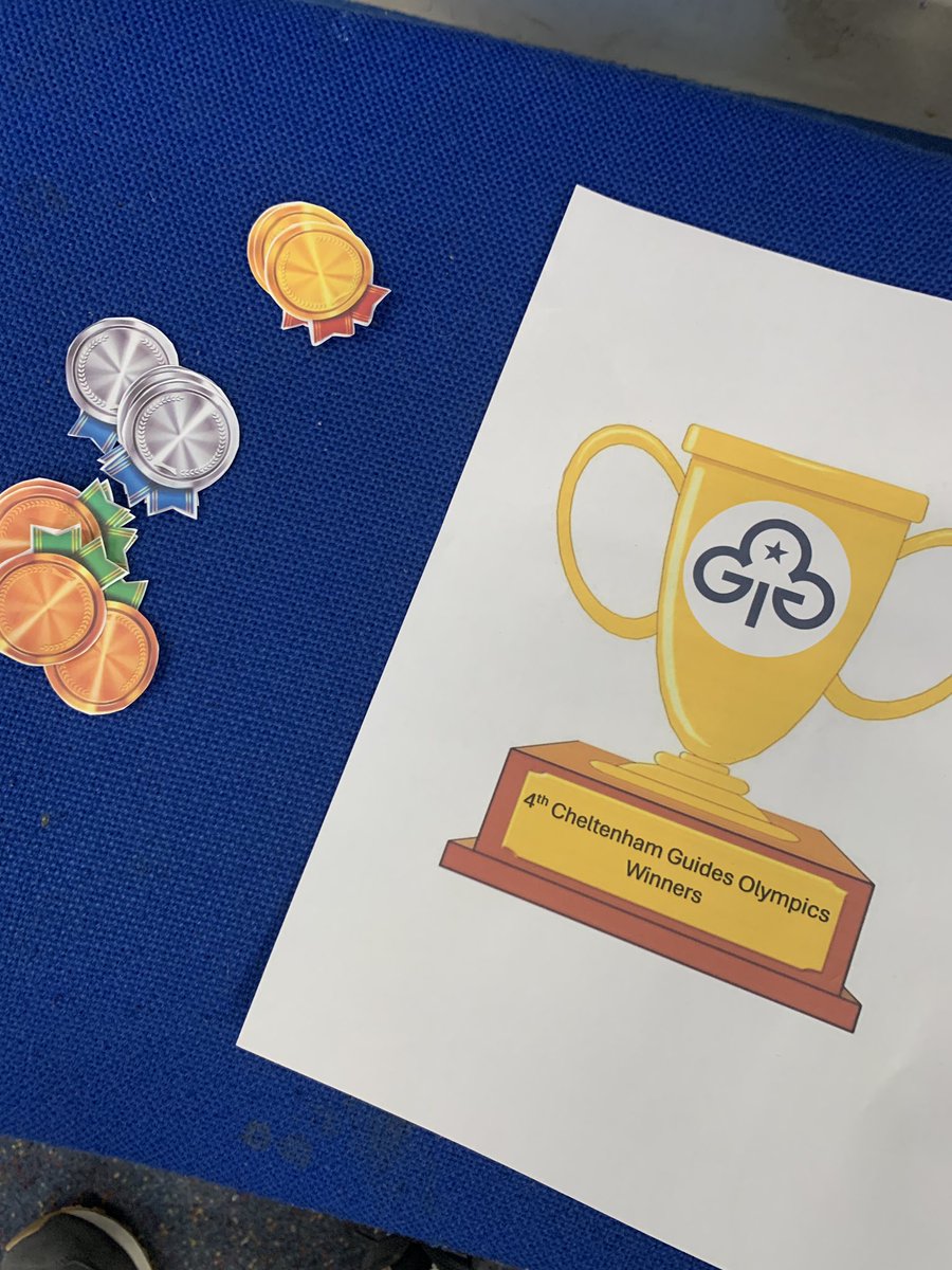 Tonight we held 4th Cheltenham Guides Olympics 🏅 

They all designed a team kit for the country they were given then competed in beanbag archery, paper plate discus and rhythmic gymnastics to fight for medals and the golden cup! 🏆