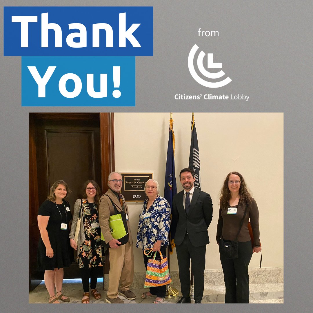 CclPhilly's tweet image. We are grateful to @SenBobCasey's office for meeting with our lobby team yesterday. Our group included constituents from Philadelphia, Pittsburgh, and Reading! We had a great conversation. #GrassrootsClimate #BipartisanClimate #politicalwill