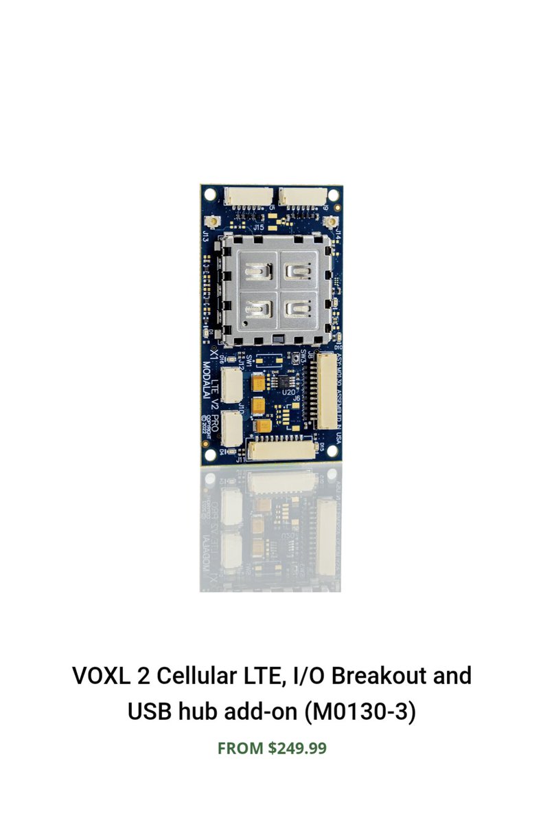 itsAWilksWorld's tweet photo. Checkout this badass voxl 2 hat from @modal_ai. 

Cellular LTE hat with a TON of useful UART, I2C, and USB IO.

Giving the people what they want https://t.co/iYfIaVWBw3