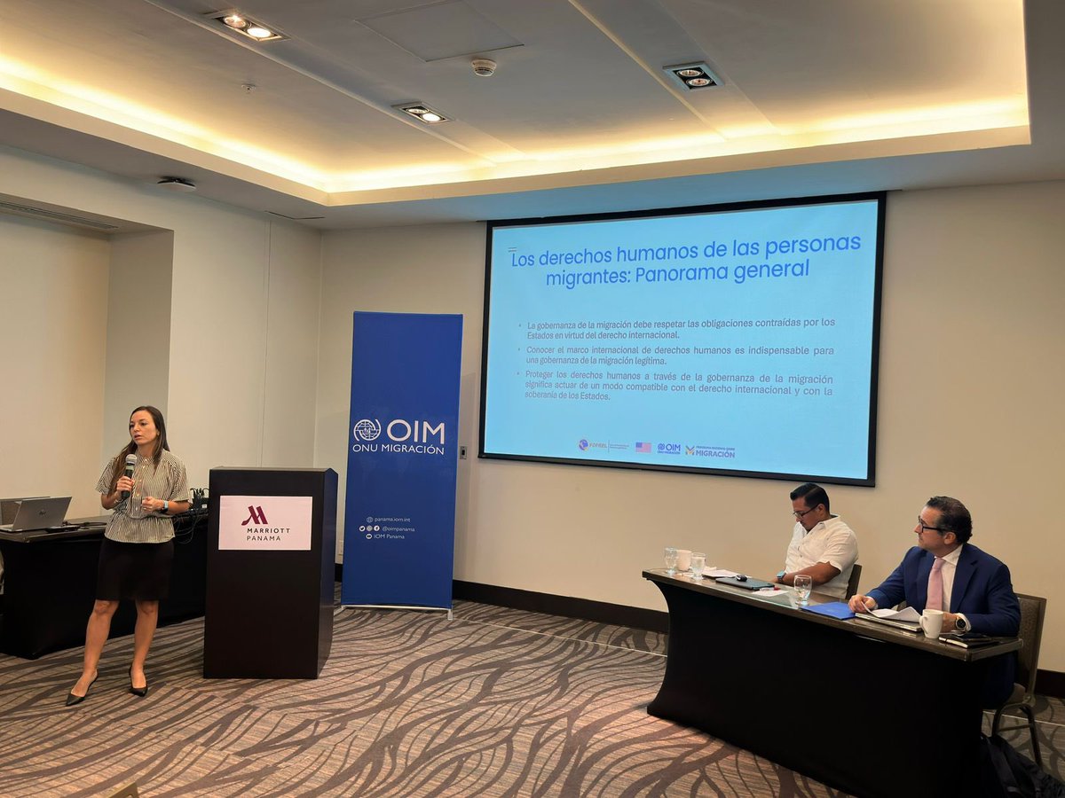 ADabizzi's tweet photo. International standards are key for harmonization of laws &amp; respect of migrant rights. Through the @StatePRM-funded WHP, IOM in collaboration with @FoprelOi developed a regional curriculum on international migration law now validated by national parliament experts @OIMCentroAmer https://t.co/gKQpyxevf9
