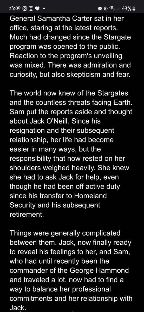 JacksCabinCrew's tweet photo. I don't know how this will turn out, but I HAD TO write it🤯
(Not quite sure if I should write further )
#stargateSG1 #Fanfic #shippy https://t.co/cJvyCBfu97