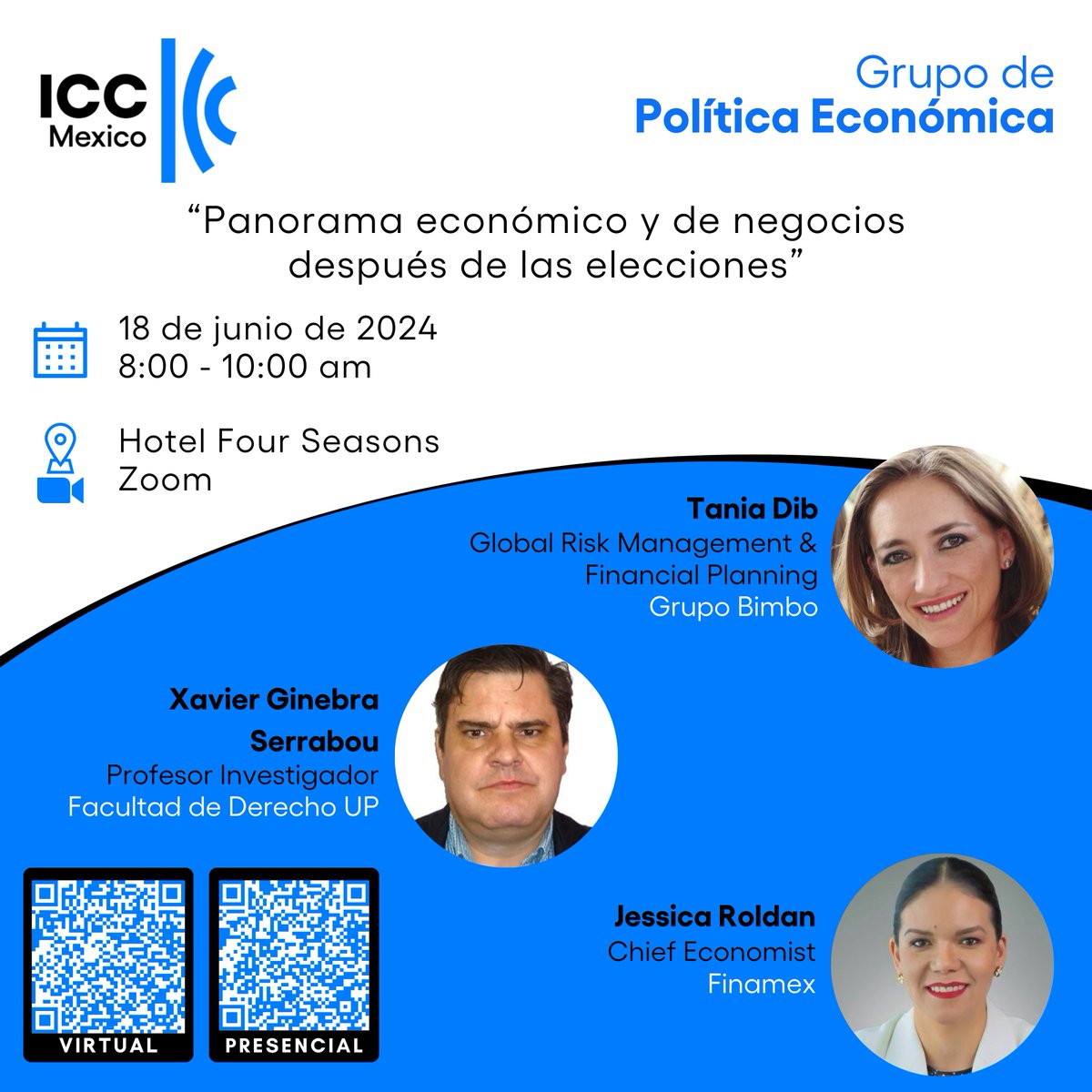 ICCMEXICO's tweet photo. ¡Los esperamos el 18 de junio en el #GrupodePolíticaEconímica de #ICCMéxico para analizar el comportamiento de la economía mexicana post-elecciones!

¡'Regístrate!

Presencial: https://t.co/4UCUbhcCGA

Virtual: https://t.co/O0Z210IT4R https://t.co/AdPnaJhpwf