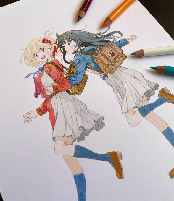 リコリスリコイル 描いてみた続編 早く観たい!#模写 #リコリスリコイル 