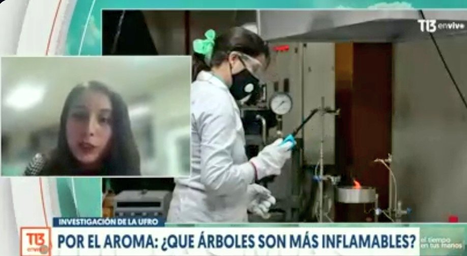 #Medios #TV Destacamos entrevista a investigadora del laboratorio #ECOBOS #ValeriaPalma,quien en el programa"El tiempo en tus manos" de <a href="/canal13/">El 13</a> entregó detalles de su investigación donde analiza niveles de inflamabilidad de árboles nativos a través de su aroma #SomosAgroambiente
