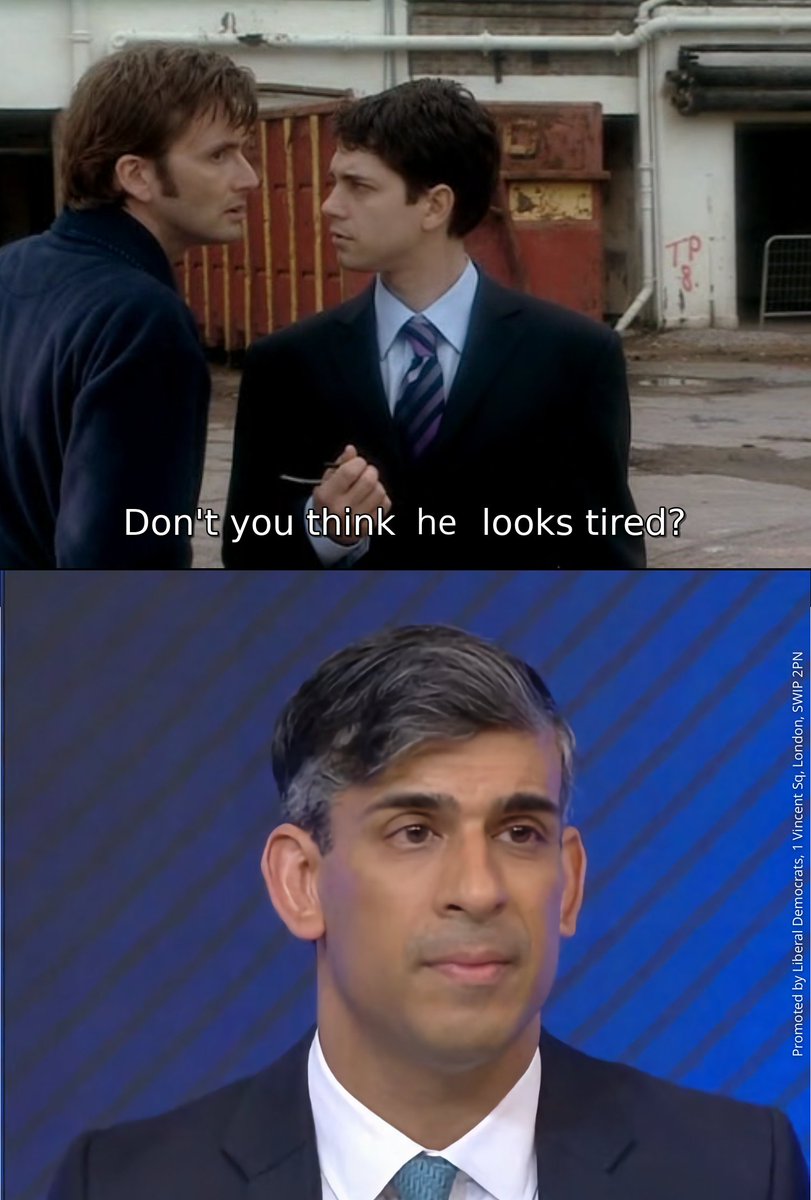 Don't you think he looks tired? 
#BattleForNo10