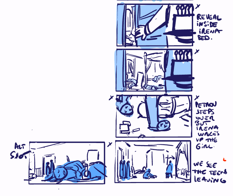 Little thread of Thumbnails I did as a director on the Netflix show Captain Fall. Love drawing thumbnails &amp; not a lot of people share that process online (pple often wonder what thumbnails look like). These were handed out to my team, so they're cleaner than what I do for myself 