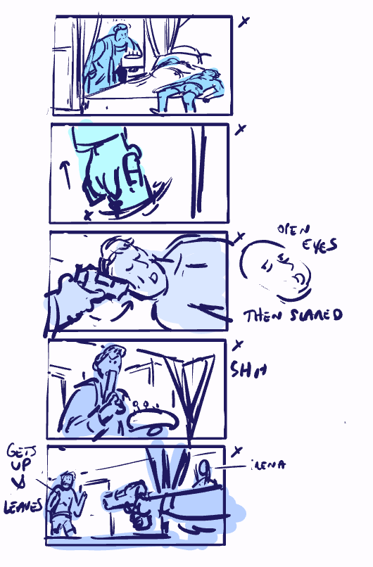 Little thread of Thumbnails I did as a director on the Netflix show Captain Fall. Love drawing thumbnails &amp; not a lot of people share that process online (pple often wonder what thumbnails look like). These were handed out to my team, so they're cleaner than what I do for myself 