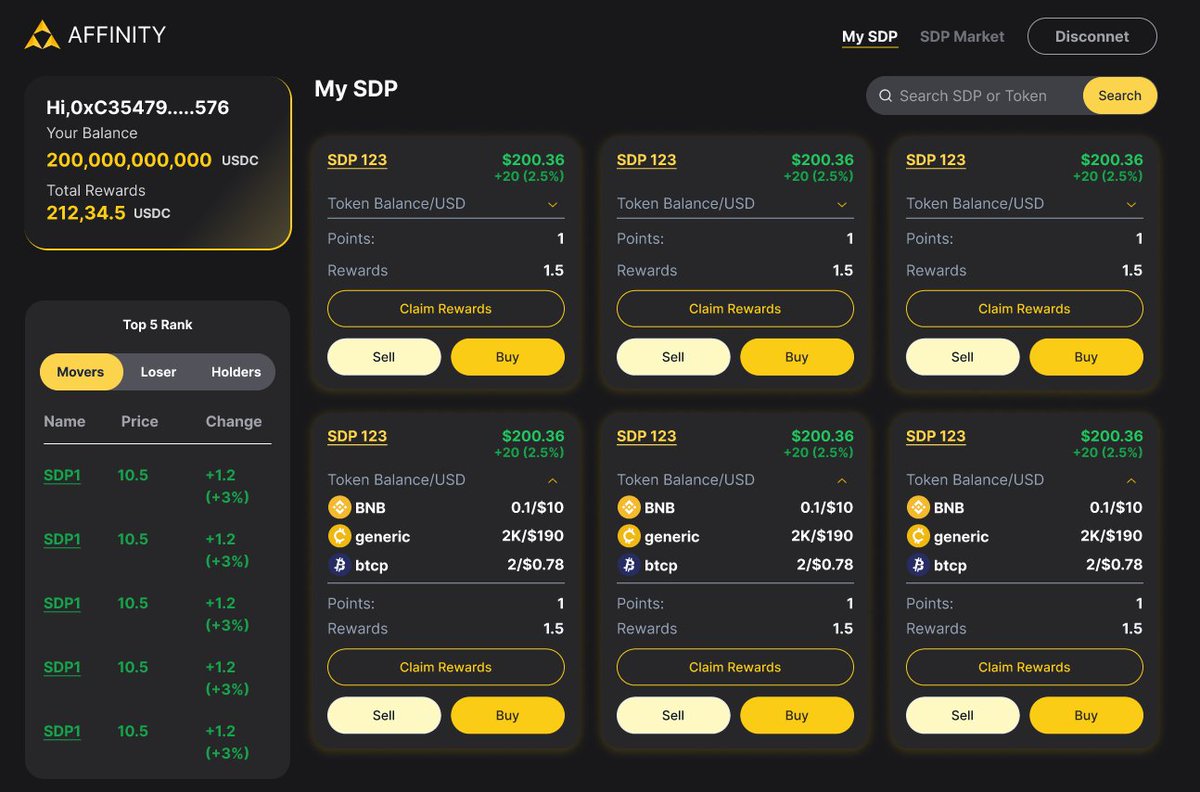 AffinityDefi's tweet photo. Diversification in any investment is the key to success. This is even more important in highly volatile, high risk #crypto markets.

Simplify your experience with #Affinity! Here is a sneak preview of the upcoming #defi automatic diversification platform!
#blockchain #etf