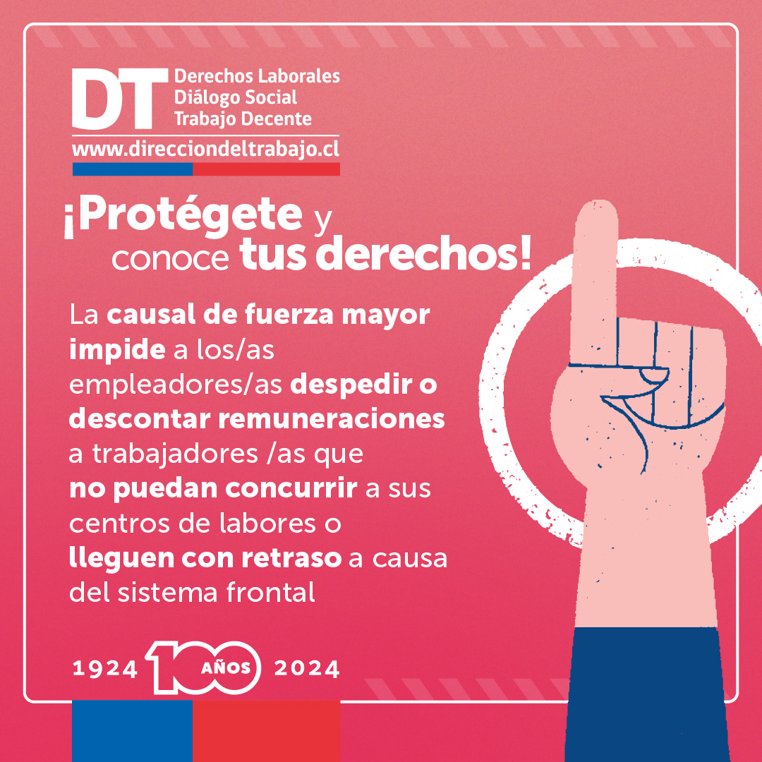 🚨¡Atención! Las y los empleadores no podrán despedir o descontar por atrasos o inasistencia a las y los trabajadores afectados por #SistemaFrontal