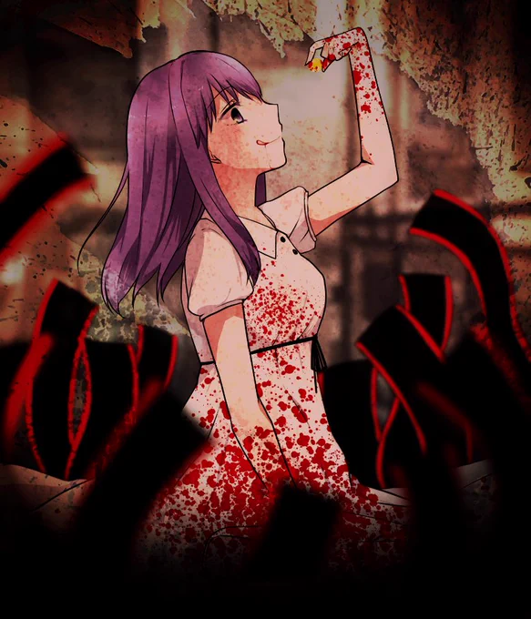 #これを見た人は赤が入ってる画像を貼れ間桐桜リメイクしたらもっと上手く描けるかもしれん 