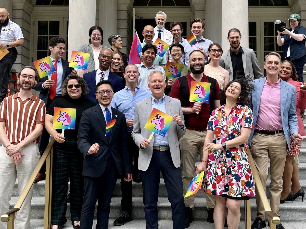 I’m incredibly proud to work with these amazing people!! ❤️ 🌈 #PrideatCityHall