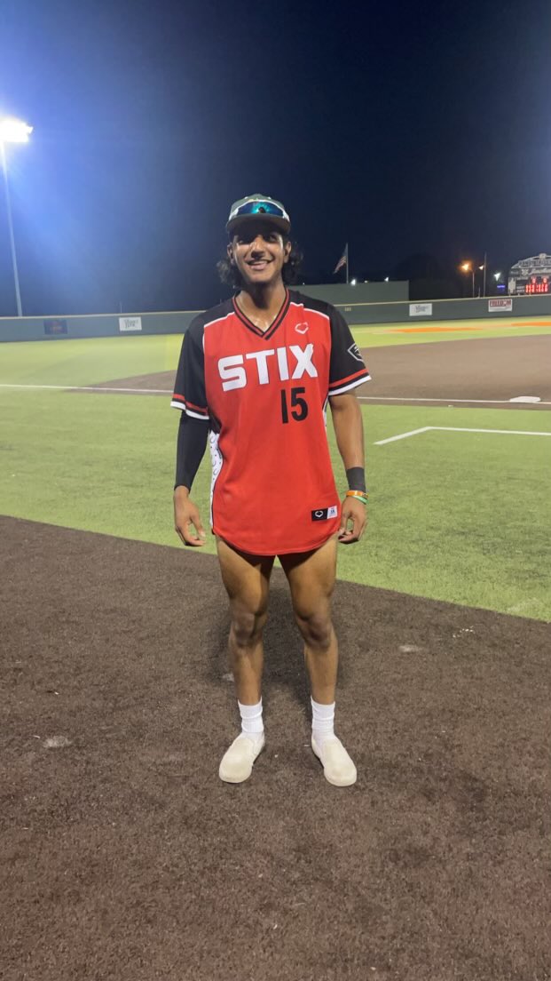 F: Stix DFW Collegiate 11, United Collegiate 5
PoG: Tavion Vaughns 3-3, HR, 2B, RBI, 2R, BB
Hitter: Rodrigo Bravo 2-3, HR, 2 RBI, R, BB
Notable: Logan Myers 3-3, 2B, RBI, SB, BB