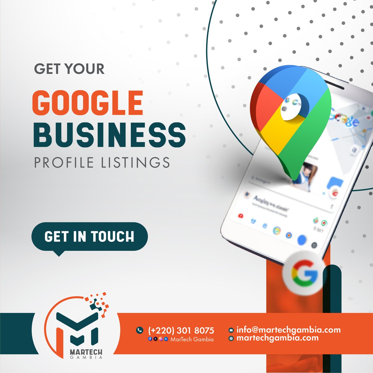 When was the last time you searched for a restaurant, mechanic, or hairdresser? You probably Googled it, right?

Your customers do the same! That’s why every Gambian business needs a Google Business Profile. It’s the secret sauce to getting noticed in our digital age.
#Gambia