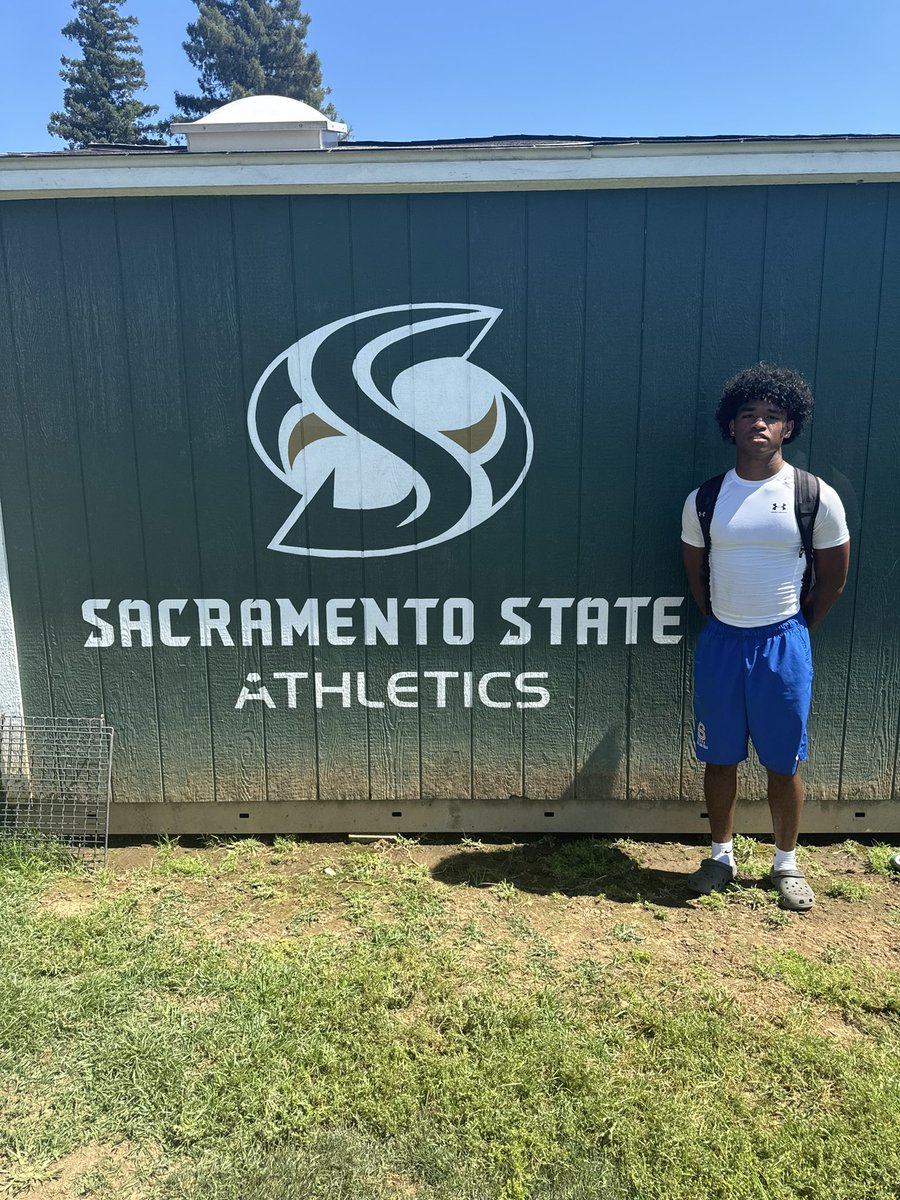 jusiahvinson's tweet photo. Had a great time competing at Sacramento State this morning! @SacHornetsFB @CoachCherokee @PadreFootball_ @coachmons @coachwalsh20 https://t.co/hKz21Tz3ET