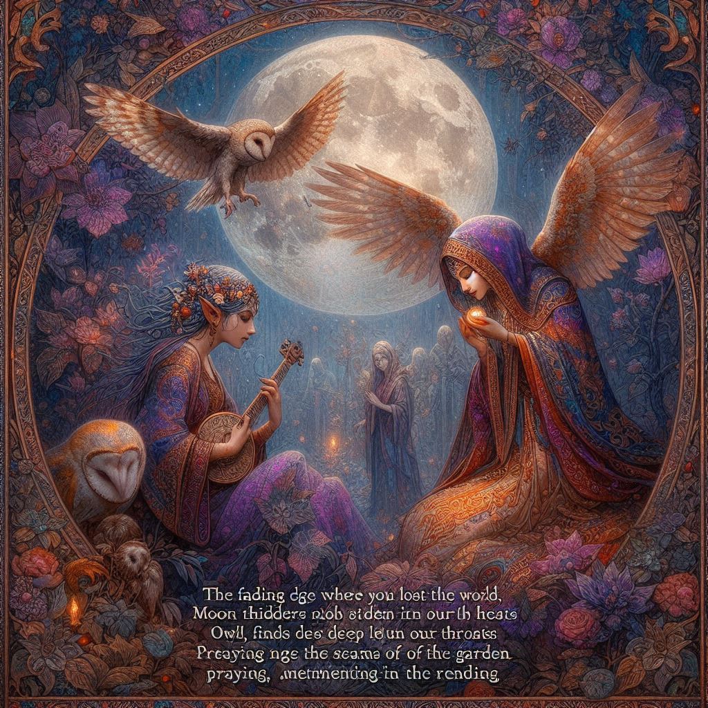 RiverRune88's tweet image. at the fading edge
where we lose the World
Moon whispers
her silver song
Owl finds notes
hidden deep
in our Hearts
catching in our throats
before us &amp;amp; behind
the Elves hold
the #peripheral seams 
of the Garden
praying, mending
amidst the rending

#vss365
©rpm&apos;24
🦄see my reply🙏