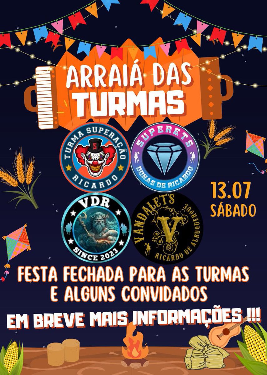 Dia 13/07 é em casa com os nossos💃🏾🔥