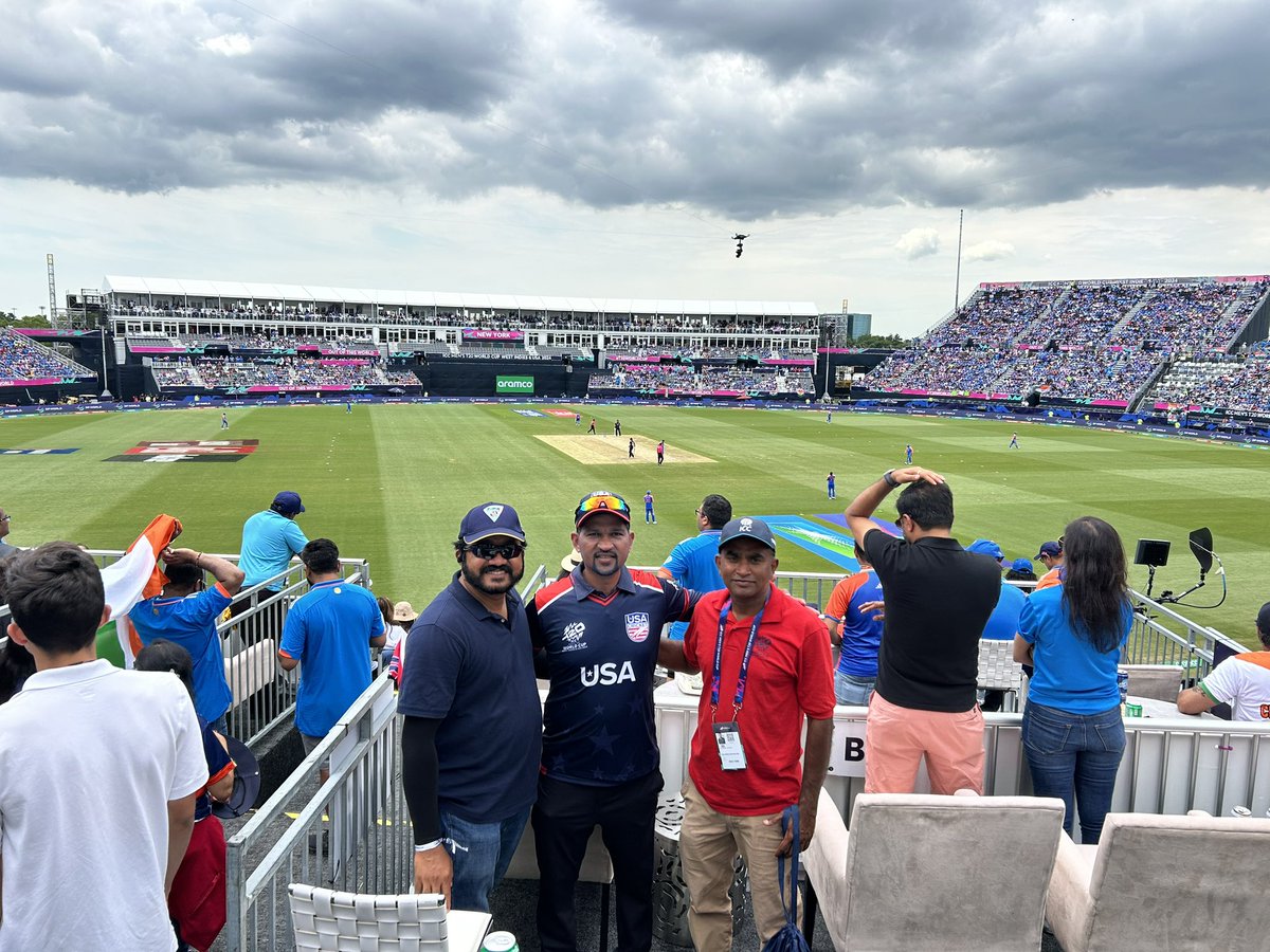 Greatest feeling to witness today’s game on Long Island, NY. <a href="/usacricket/">USA Cricket</a> Men’s team playing against mighty Indian cricket team and putting up a brave fight till the end to defend the score tells the true story of American Cricket. We have arrived and better days ahead 🇺🇸🏏❤️!