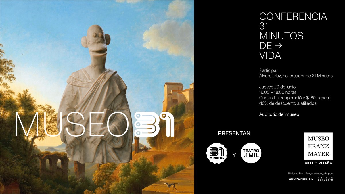 Te invitamos a la conferencia "31 minutos de vida. Un recorrido por la historia de <a href="/31minutos_tv/">31 minutos</a> desde su creación hasta ahora"

Conoce cómo la idea de 31 minutos evolucionó y se convirtió en un fenómeno cultural

Con Álvaro Díaz
20 de junio, 16 h
Registro:ow.ly/Rlnt50Shx6L