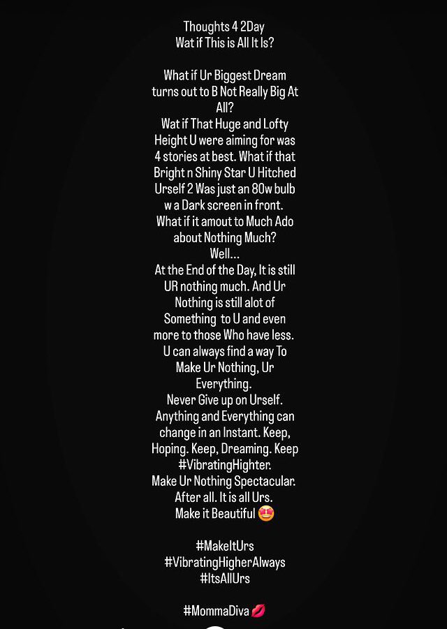 Divaxi's tweet image. #Thoughts42Day
#MommaDiva💋
#IsThisIt