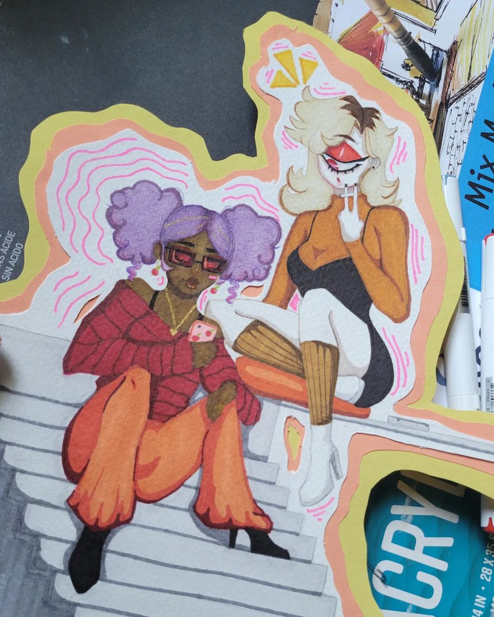 Happy Pride Month everyone 💕🏳‍🌈

#art #lgbtart #lgbtq #oc #traditionalart #pridemonth