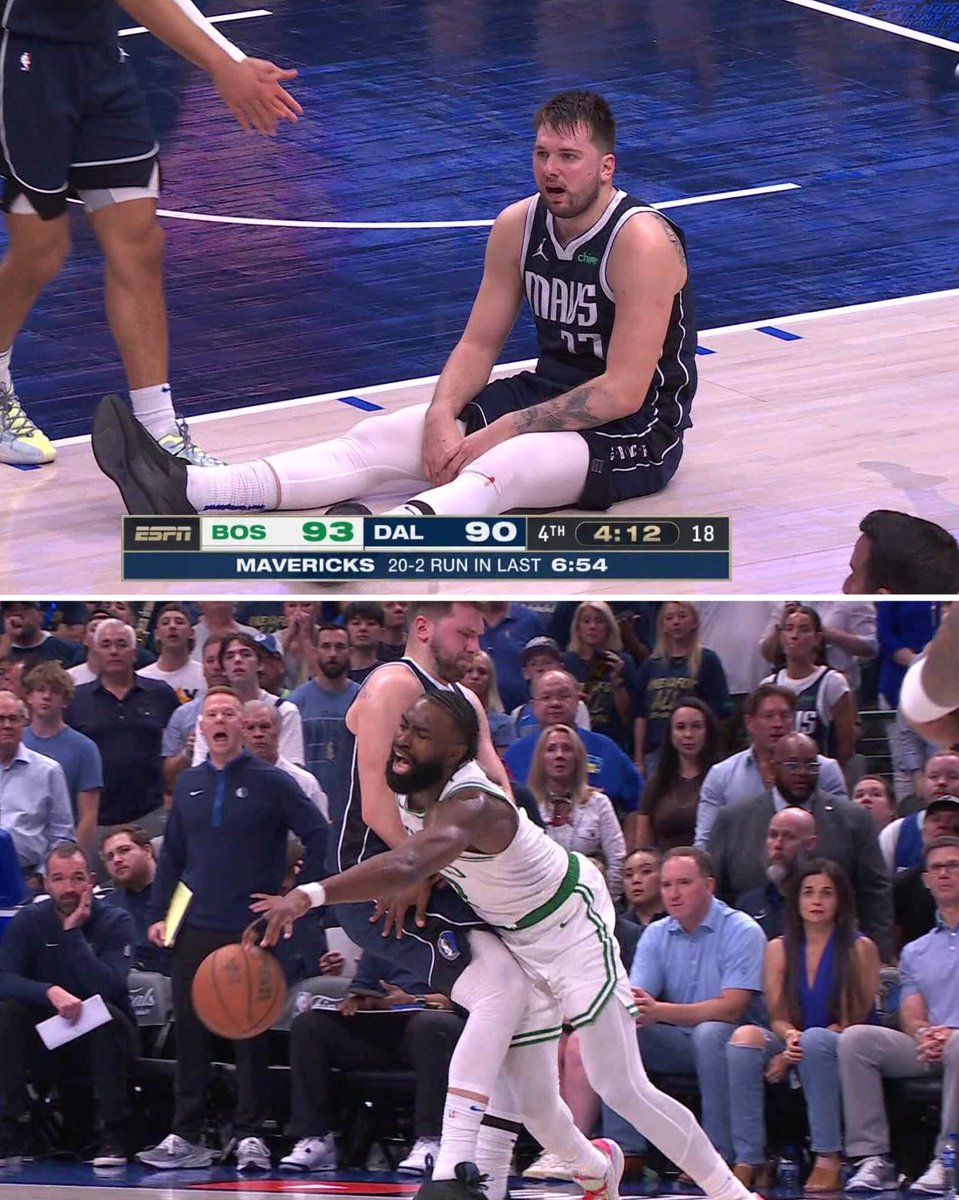 BleacherReport's tweet photo. LUKA FOULS OUT WITH 4 MIN TO GO. https://t.co/tAqTgsSdHF