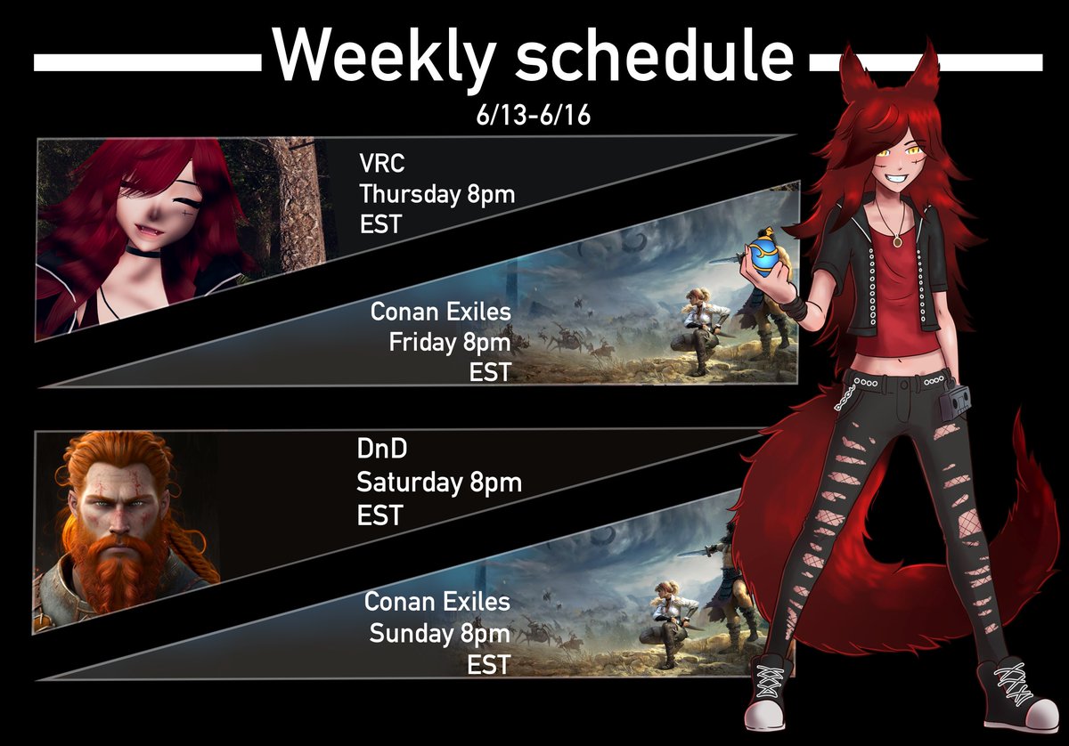 Can't wait for this weekend! Starting up the 100 day Conan Exiles Server ^,.,^ Details to join are in the Discord <3