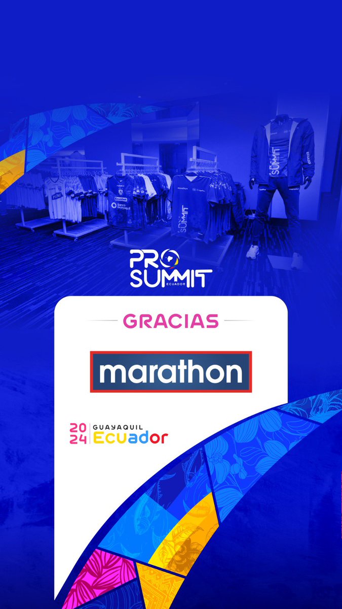LigaEcuabetec's tweet photo. 📍 @marathonsports_ presente en nuestro evento y con camisetas conmemorativas del ProSummit Ecuador 🔥⚽️

#ProSummitEcuador #WorldLeagueAssociation  🇪🇨💯 https://t.co/6DgytCSt9z