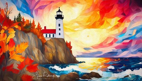 SusanRydberg's tweet photo. Split Rock Splendor  #Autumn #art #travel #oil  #painting #landscape #storm #sunset #reflections #homedecor #buyintoart #canvas #lighthouse #Splitrock #northshore #Minnesota 

https://t.co/TWPlYJS2Mq https://t.co/TiJfiwSfg9