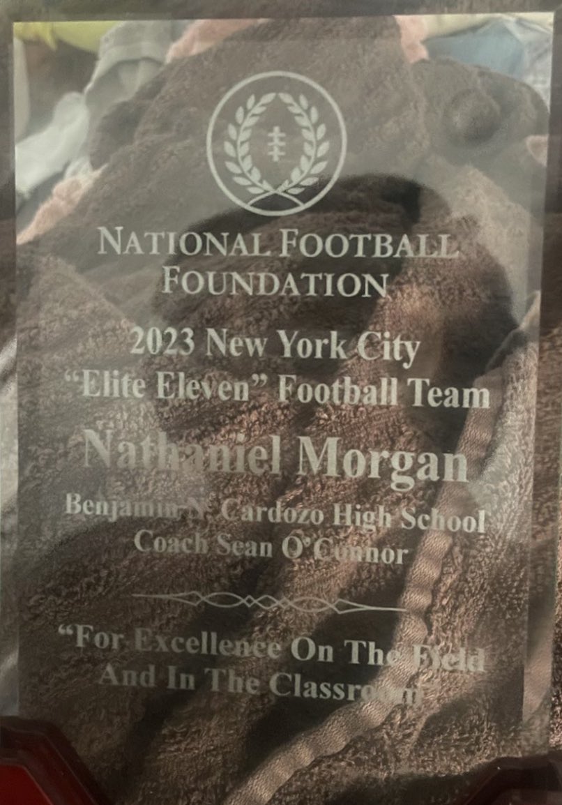 <a href="/NateMorgan28/">Nathaniel Morgan</a> 
What a pleasure that last 3 seasons have been. 2x all conference recipient and now heading to <a href="/Wagner_Football/">Wagner College Football</a> 
🍒 on the sundae !  Proud of you young man🏈