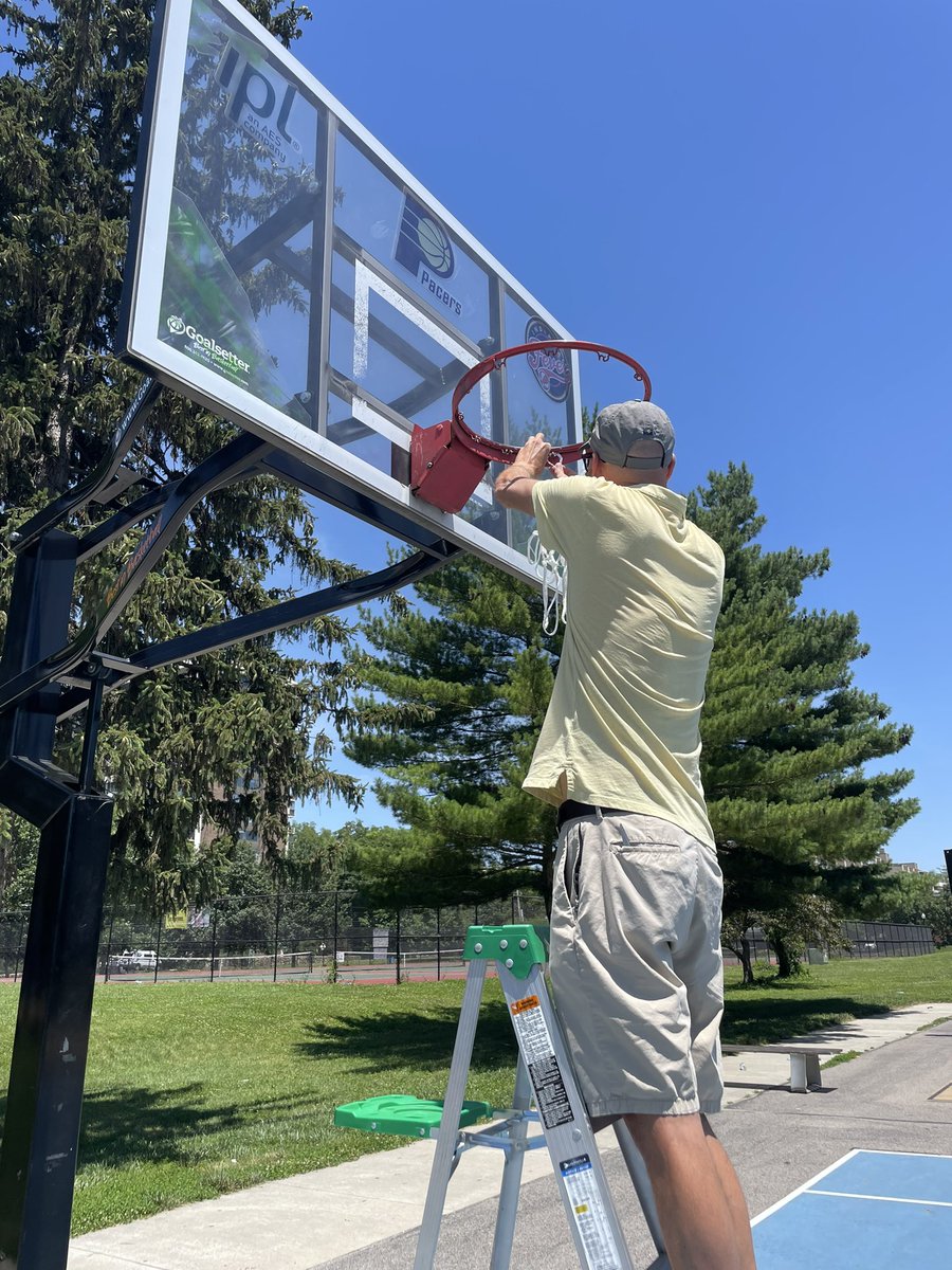 NaptownNets's tweet photo. Beautiful Day! New net alert at Frederick Douglass Park &amp; Tarkington Park! https://t.co/hvZWtByGfE