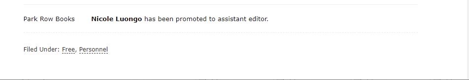 Some exciting <a href="/PublishersLunch/">PublishersLunch</a> ✨news✨!! 😁🎉