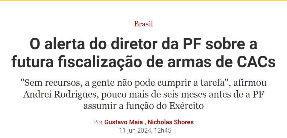 Fabricio_Rebelo's tweet photo. Segue em tom de surrealismo a naturalidade com que a mídia tradicional aborda as dificuldades que a Polícia Federal terá para assumir a fiscalização dos CACs sem tecer uma única linha sequer sobre a completa ilegalidade que isso representa, tendo em vista que só por LEI a atividade poderia sair do Exército Brasileiro.

O Brasil se tornou um manicômio jurídico absoluto, ninguém pode mais afirmar quais leis valem ou, principalmente, para quem valem.