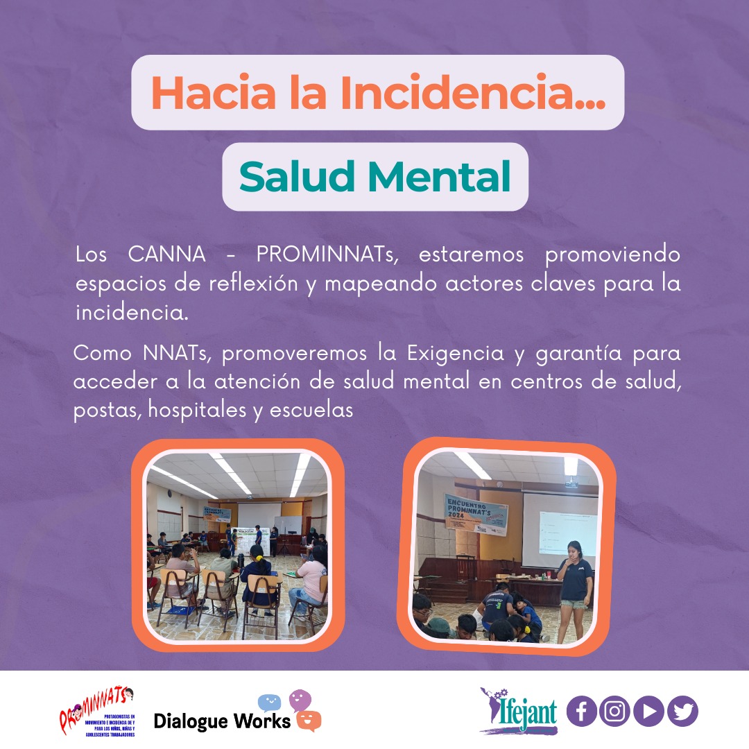📢#Incidencia| Como Nnats, promovemos la Exigencia y garantía para acceder a la atención de la salud mental en centros de salud, postas, hospitales y escuelas.

@prominnats
@acjuvepronnats 
@ifejant_peru
<a href="/dialoguewrks/">Dialogue Works</a>